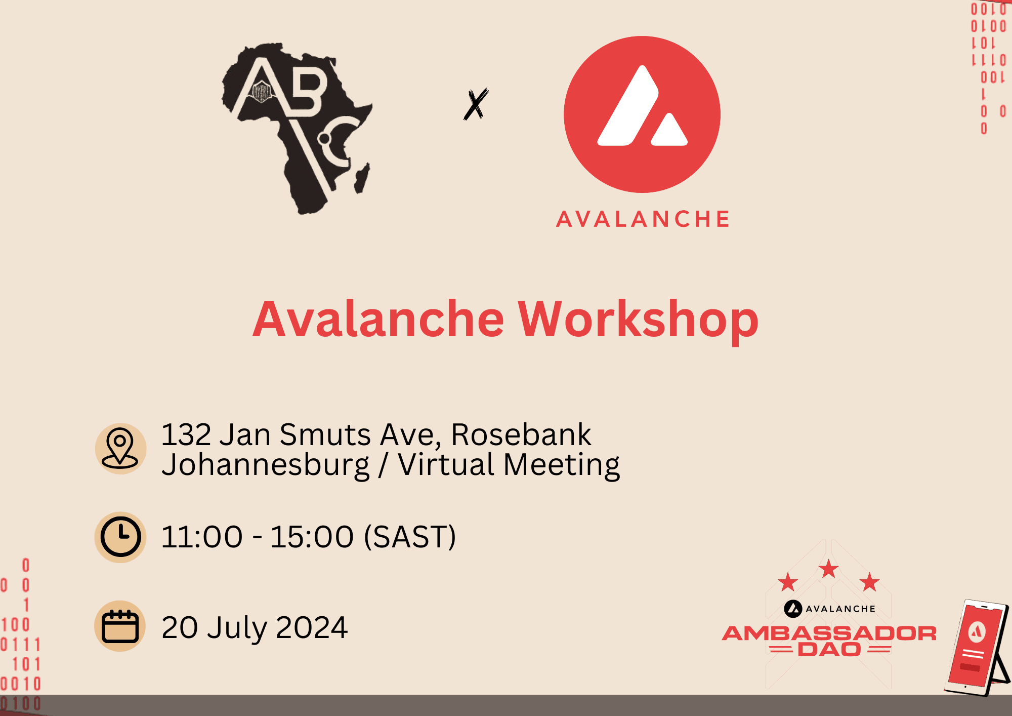 Avalanche x ABC Worksho/MeetUp